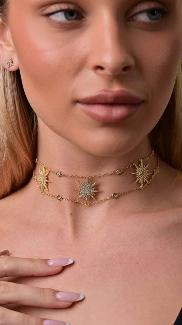 Double chain star choker