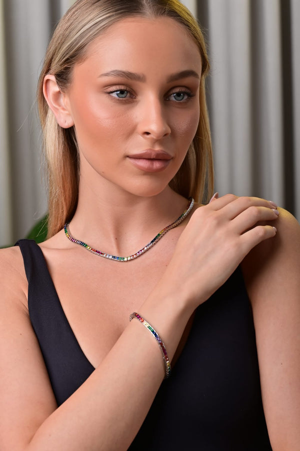 Tennis bracelet multicolor